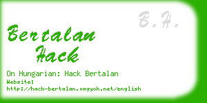 bertalan hack business card